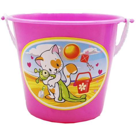 Ведро детское "Пляжные развлечения", розовый