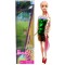 Кукла в платье с пайетками (блондинка в зелено-золотом)