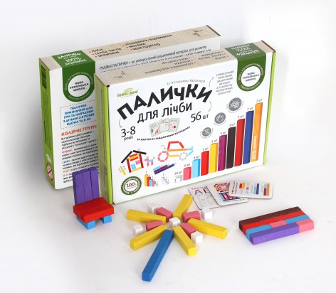 Игрушка обучающая Счетные палочки, цветные, 56 шт.