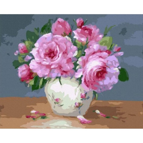 Розпис за номерами Фіолетові півоніїї