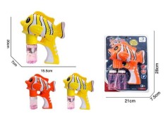 Пістолет з мильними бульбашками 2 кольори, на листі  