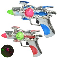 Пистолет 16см, звук, свет, 2 цвета, бат, в п/е 17-11-2см 