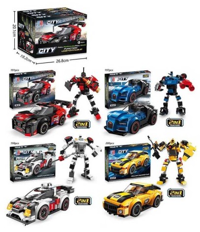 Конструктор, 2в1, 191+дет 26*20*5см /24/96/4шт в кор.