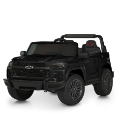 Джип M 6290EBLR-2(24V) (1шт) 2,4G р/к, 1*24V7AH, 4*45W, EVA, BLUETOOTH, музика, світло, шкіра, чорний