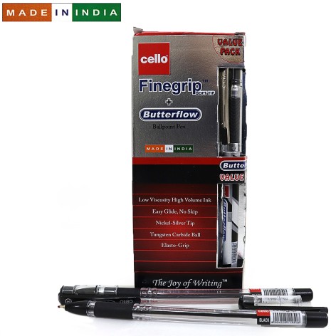 Набір ручок Cello "Original Finegrip" 12+1 чорний 0.7 мм 12 шт (Fine12+1BK)