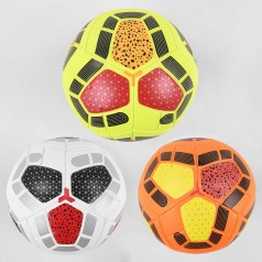 Футбольный мяч 3 вида, вес 420 грамм, материал PU, баллон резиновый
