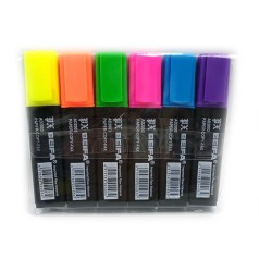 Набір текстовидільників Beifa, неон 6 кольорів, PVC упаковка