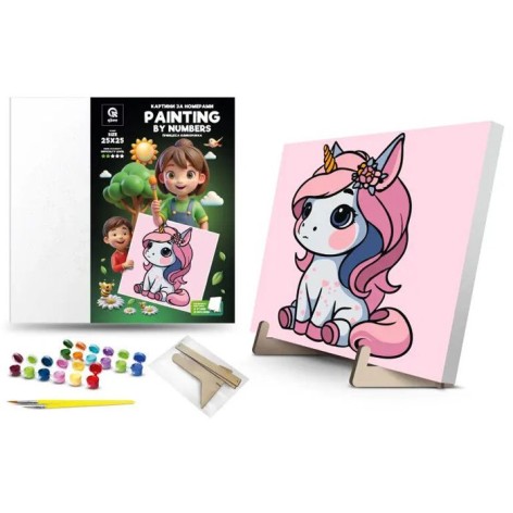 Набір для розпису QB900-011 "Принцеса Єдиноріжка" 25х25см qbee
