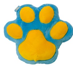 М'яка іграшка Подушка лапка середня блакитно-жовта, 45 см