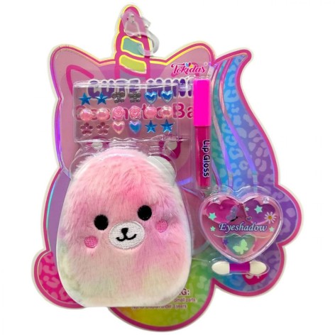 Косметика (блиск для губ, стильна іграшка-брелок-гаманець, тіні слюда)