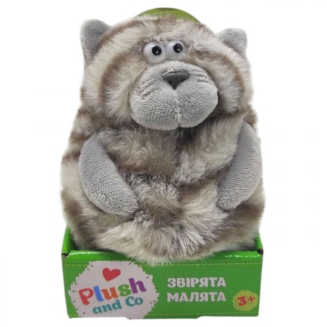 М'яка іграшка "Plush and Co. КОТИК" (СІРИЙ В СМУЖКУ) 12 см