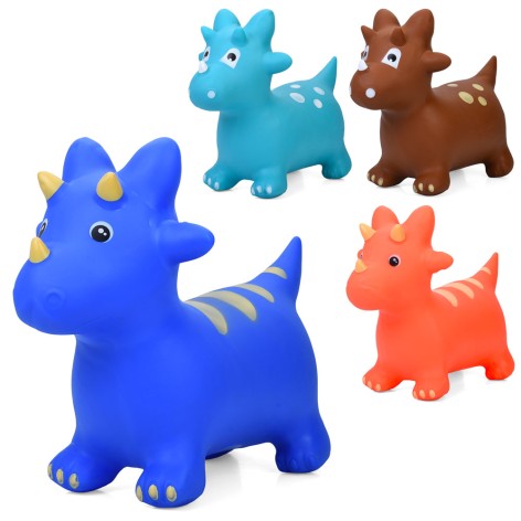 Стрибуны-животные динозавр, 1250-1300г, 4 цвета, в п/е, 30-23-11см /12/