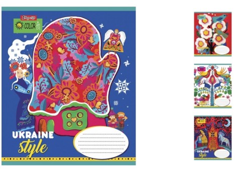 Зошит А5/12 лін. 1В Ukraine style, зошит учнів. 25 шт. у уп. 765797