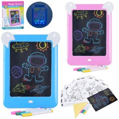 Досточка для малювання, світ.в темряві, маркери, картинки, на бат-ці, 2 кольори,в кор-ці, 21-26-3см 