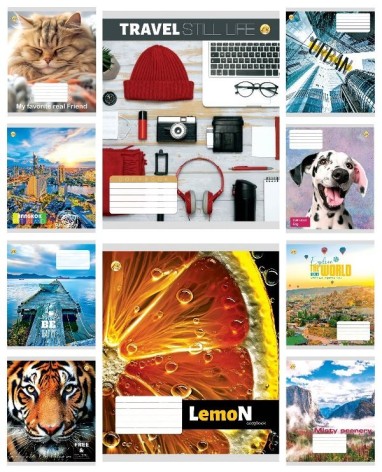 Тетрадь 36 арк.клітинка Тверда ТЕ41401 МІКС КВ1, 20 шт. в уп. /240/ 10к