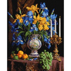 Картина по номерам "Роскошные ирисы" 40х50 см
