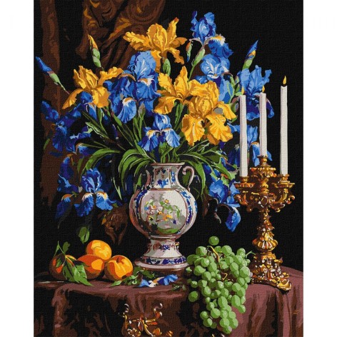 Картина по номерам "Роскошные ирисы" 40х50 см