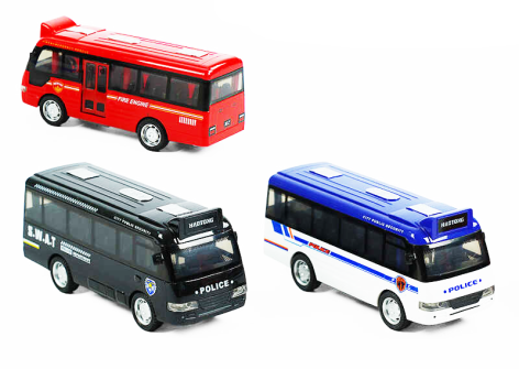 Автобус іграшковий, інерційний, звук, підсвічування, 3 види