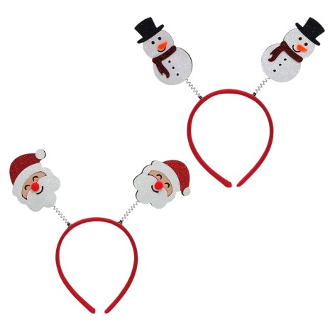 Обруч на голову "Дед Морозы/Снеговики" 23 см, 1 штука