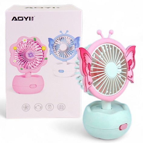 Портативний вентилятор ZB095B Mini із аккумулятором розовий