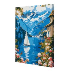 Картина за номерами Riviera Blanca Сонячний пейзаж 40x50 см (RB-1191)