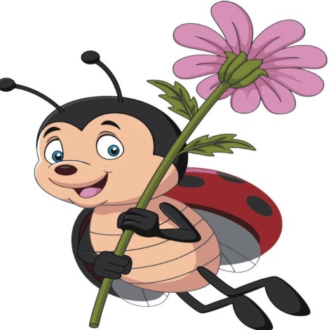 Картина по номерам Божья коровка Strateg с лаком размером 30х30 см (ES106)