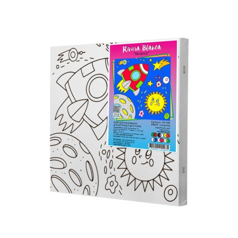 Набір для розпису по контурах для дітей Riviera Blanca Космос 25x25 см (КА-108)