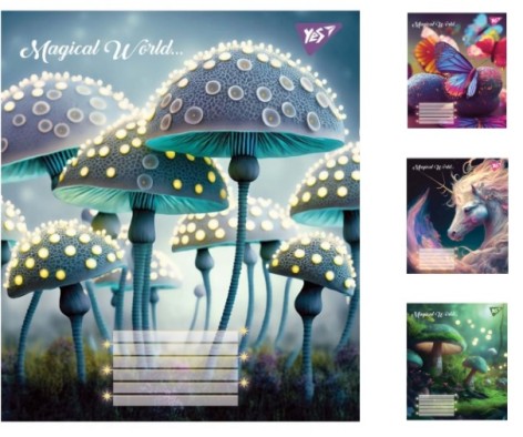 Зошит А5/12 кл. YES Magical world, зошит учнів. 25 шт. в уп. //