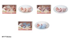 Кукла-пупс 38см 1912-13 новорожденный с аксессуарами 3цв. 40*17*25,5