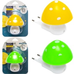 Ночник с датчиком освещения Грибок 8*7см