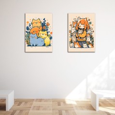 Комплект картин по номерам Карамельные кошки (ITR-074)