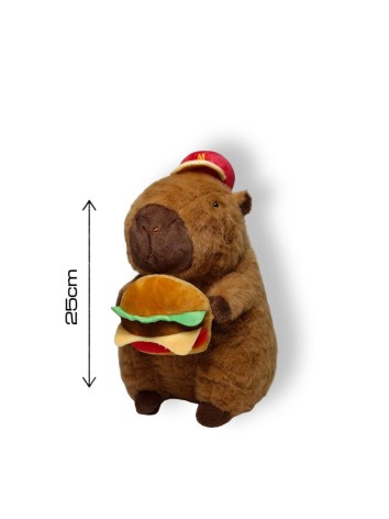 М'яка іграшка капібара з бургером 25см