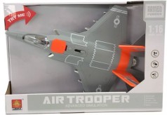 Інерційний літак винищувач Air Trooper, звук, світло (помаранчевий)