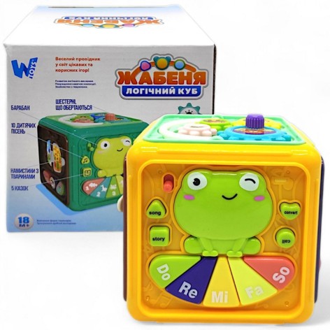 Игровой музыкальный куб Wtoys "Лягушонок" на украинском языке вид 2