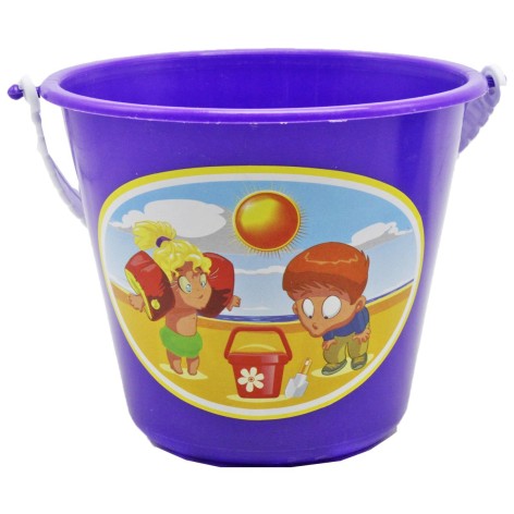 Ведро детское "Пляжные развлечения", фиолетовое