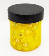 Кристальный слайм бусинки перламутровый желтый ( 125 гр)