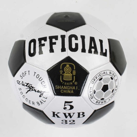 Мяч Футбольный №5 - 1 вид, материал PVC, 280 грамм, резиновый балон