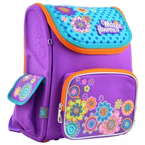 Рюкзак шкільний каркасний  YES  H-17 Flowers, 34.5*28*13.5