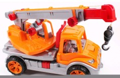 Машинка игрушечная Автокран оранжевая Технок