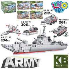 Конструктор військовий- транспорт,4в1,від 174дет, (4види) /12/48/4шт в кор. 24-19,5-19см