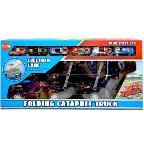 Трейлер-трек с машинками (6 шт) (ЧЕРНЫЙ)