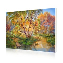 Картина по номерам "Осень в парке" 40*50см, краски акрилловые, кисть-3шт.(1*30)