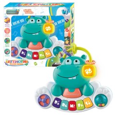Пианино "WToys" 20х3х17см, песни, подсветка, сказки, погремушка, пальчиковые игры, трещалка 87958
