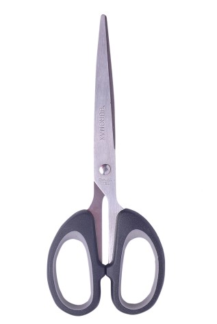 Ножиці офісні JOBMAX, 163мм, сірі вставки