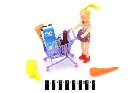 Лялька з коляскою для супермаркету 20*30 см