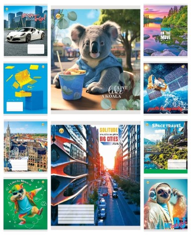 Зошит 48 арк.клітинка Тверда 41512 Мікс Універсальний 3, 10к.,10/200 ціна за 10 шт.