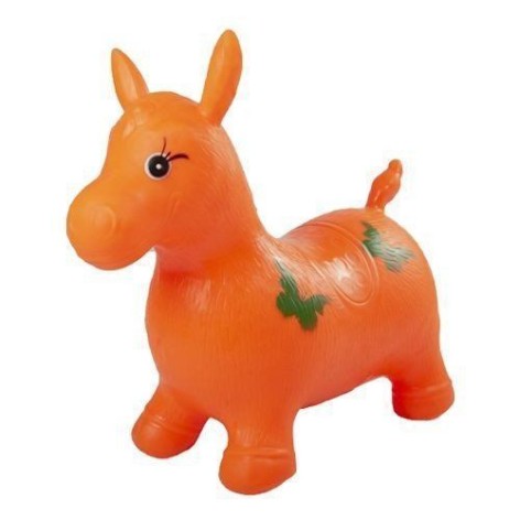 Прыгун детский, резиновый "Ослик" (оранжевый)