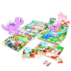 Дерев'яна іграшка Пазли 12дет, мікс видів, у п/е, 15-11-0,5см 