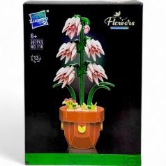 Конструктор "Flowers" (397 дет), собранная конструкция - 30х13 см