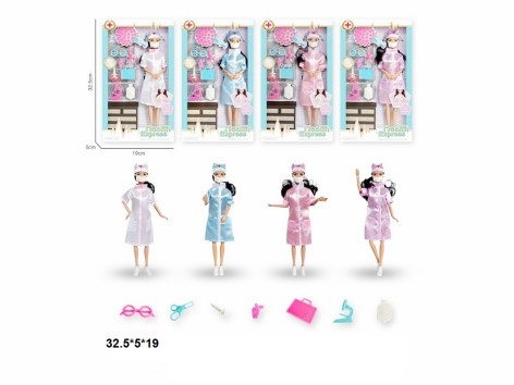 Лялька 29см JYBX191S лікар з аксес.4кол.кор.32,5*5*19 